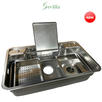 Chậu HANDMADE 01 hố cao cấp SV-HD7848