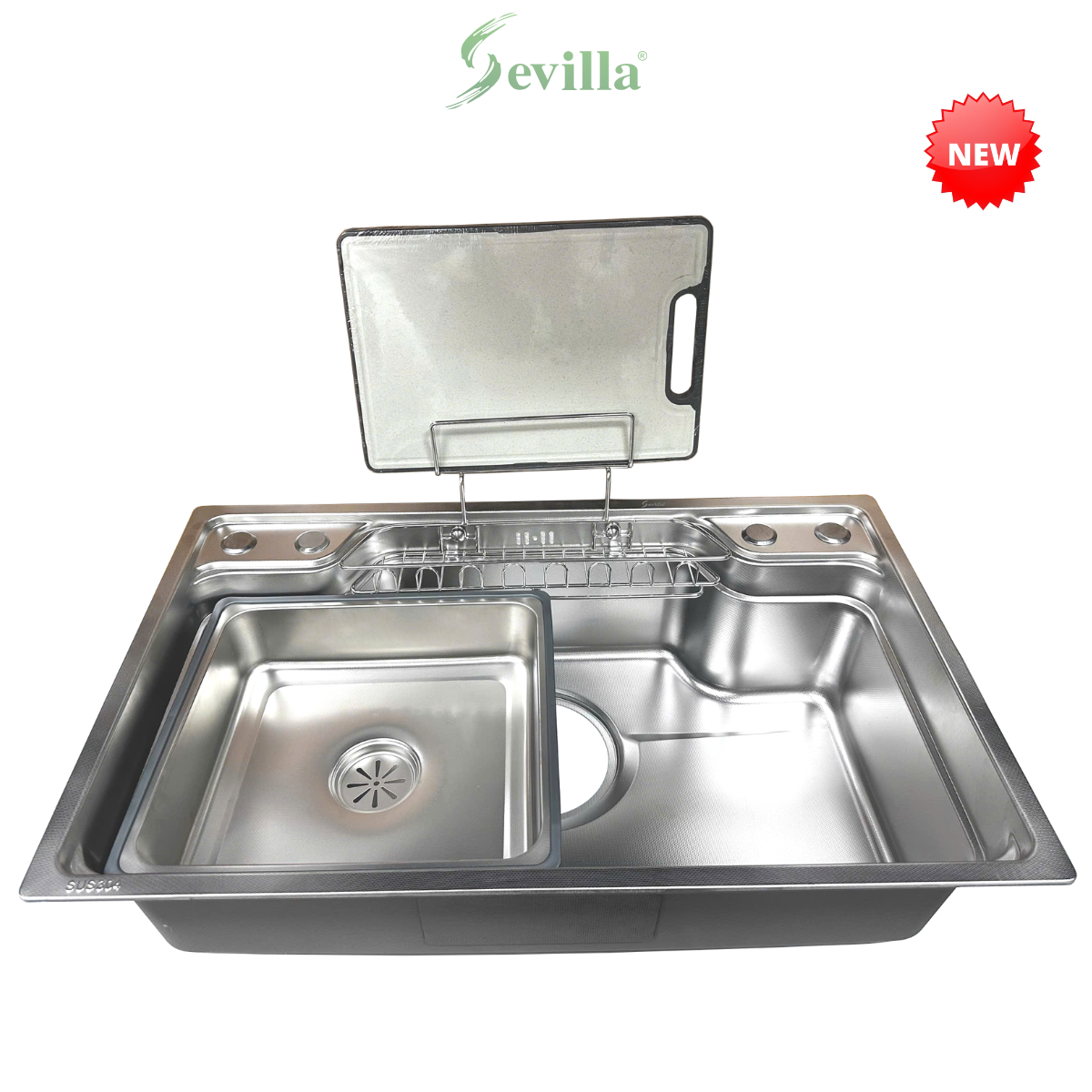 Chậu HANDMADE 01 hố cao cấp SV-DV7848