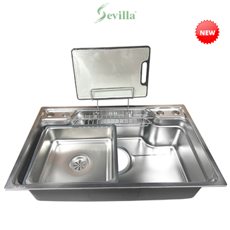 Chậu HANDMADE 01 hố cao cấp SV-DV7848